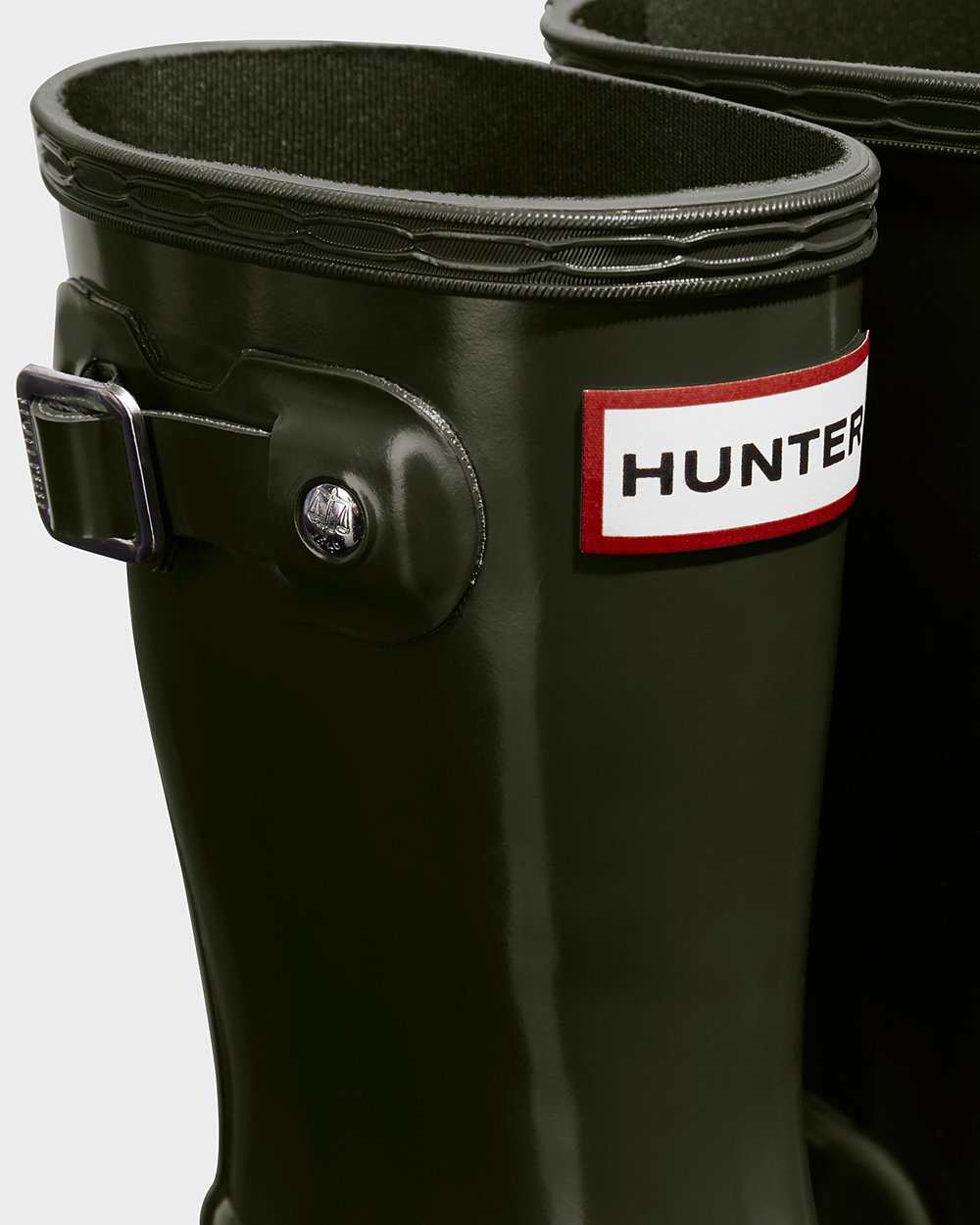 Kids Hunter Original Little Gloss - Rain Boots Dark Olive - 8926-BYQIO